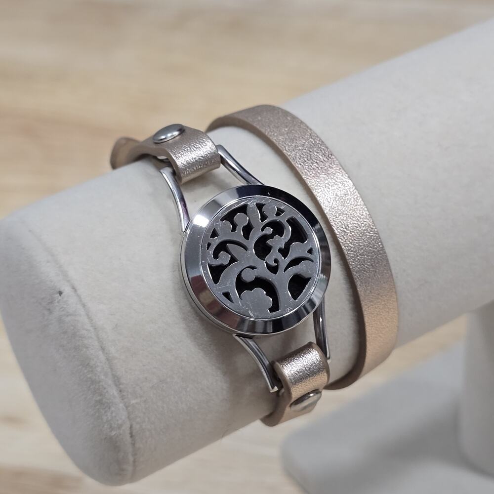 Jack & Rose Aromatherapy Essential Oil Diffuser Wrap Bracelet Rose Gold